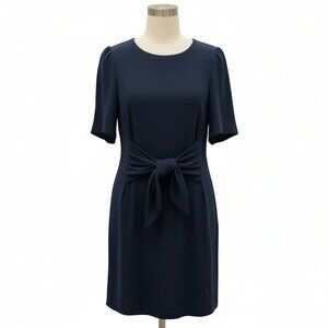 City Chic Navy Mini Dress with Tie Front